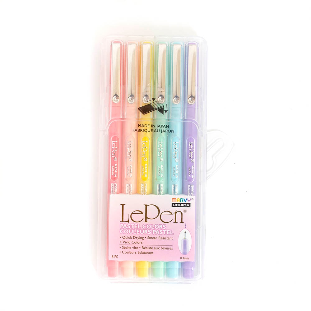 Uchida, Pastels, Art & School, Le Pen, 0.3mm, 6 set, 438273